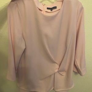 Ro & De, large blush blouse with zipper